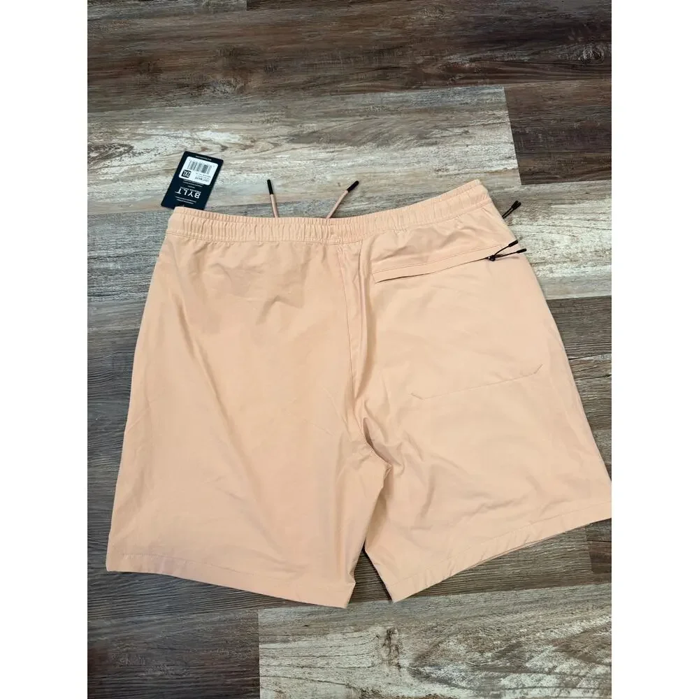 BYLT Premium Basics shorts drawstring Light Mauve NWT Sz 2XL workout run lift